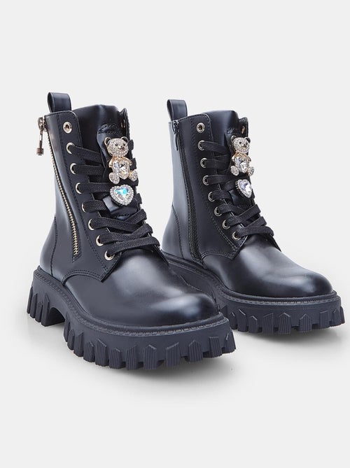 Bottines à lacets pour fille avec zip Bata - Kiabi