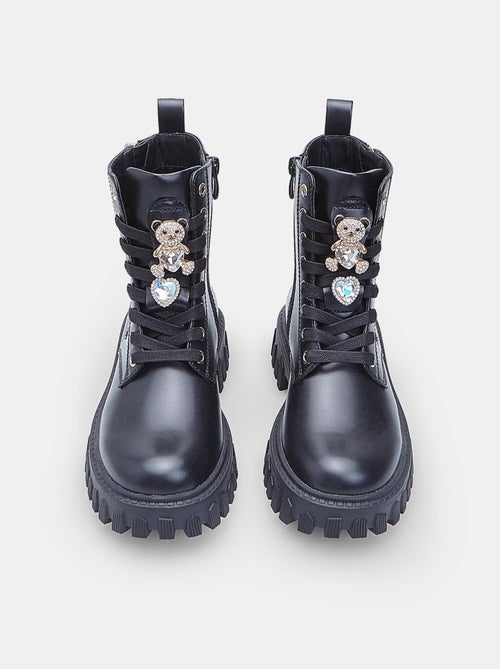 Bottines à lacets pour fille avec zip Bata - Kiabi