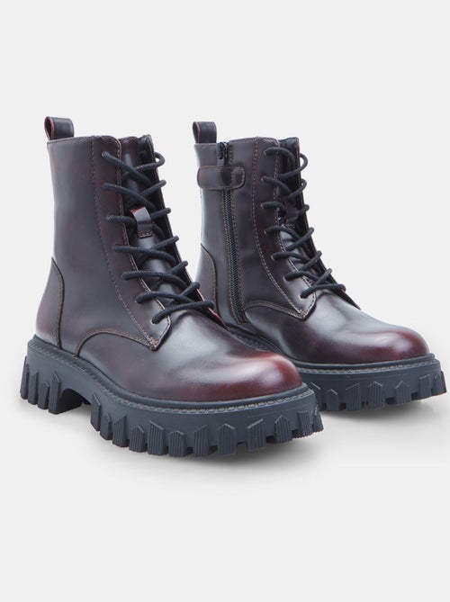 Bottines à lacets pour fille avec zip Bata - Kiabi