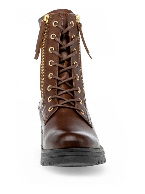 Bottines à lacets sattel en cuir lisse Gabor - Kiabi