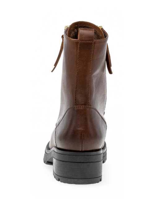 Bottines à lacets sattel en cuir lisse Gabor - Kiabi