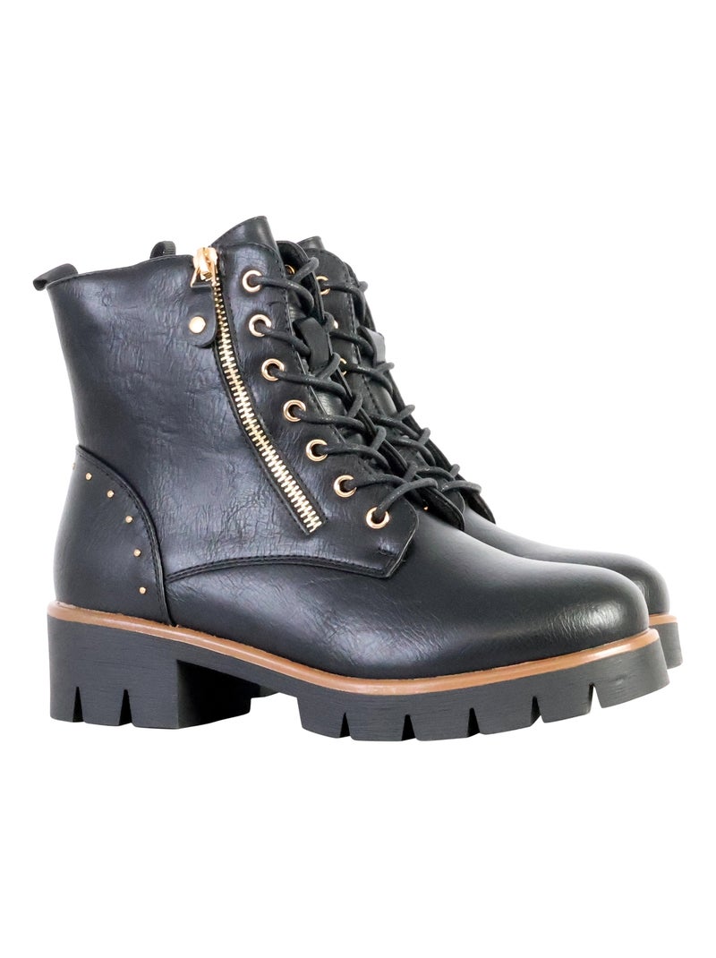 Bottines à Lacets The Divine Factory Noir - Kiabi