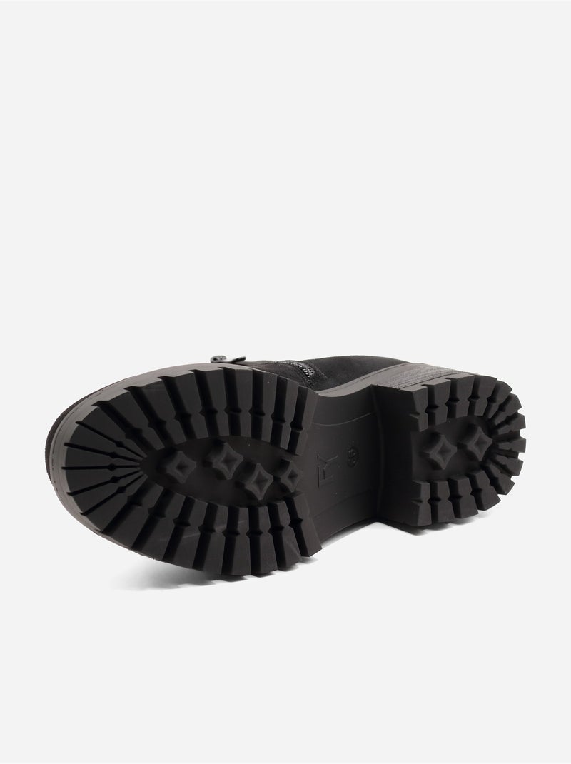 Bottines à motifs Noir - Kiabi