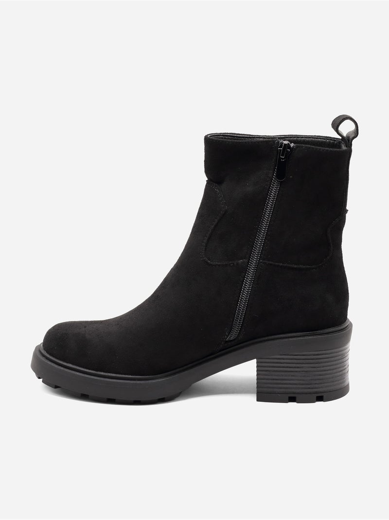 Bottines à motifs Noir - Kiabi