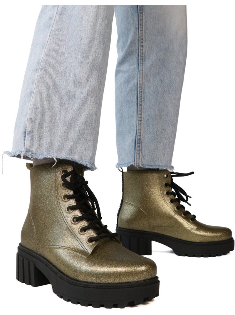 Bottines à paillette Femme CHAMEGO GLITTER Doré - Kiabi