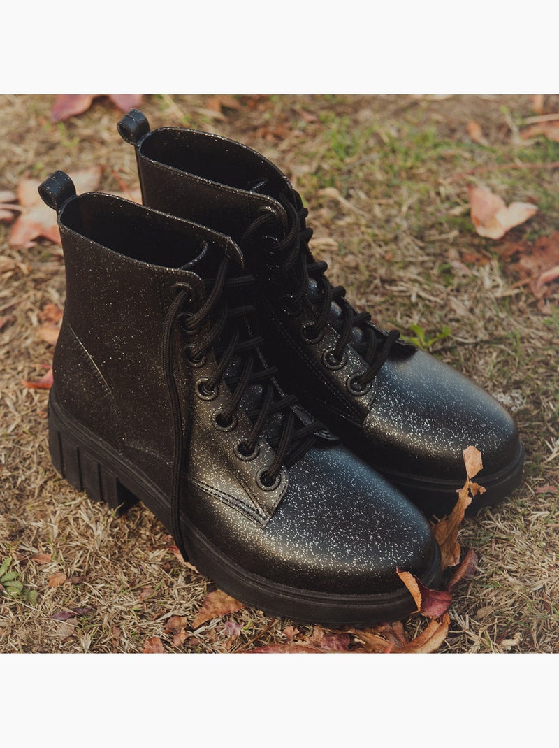 Bottines à paillette Femme CHAMEGO GLITTER Noir Noir - Kiabi