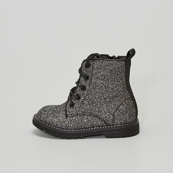 Bottines A Paillettes Bebe Fille Noir Kiabi 24 00