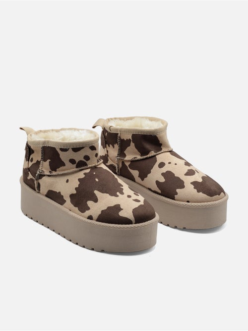 Bottines à plateforme - C M - Kiabi
