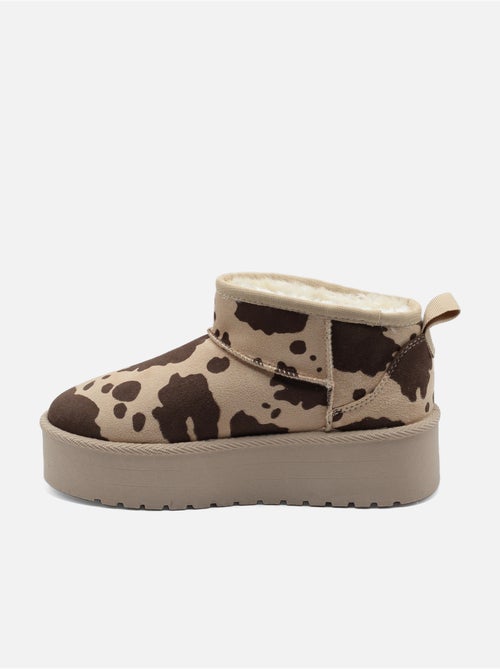 Bottines à plateforme - C M - Kiabi