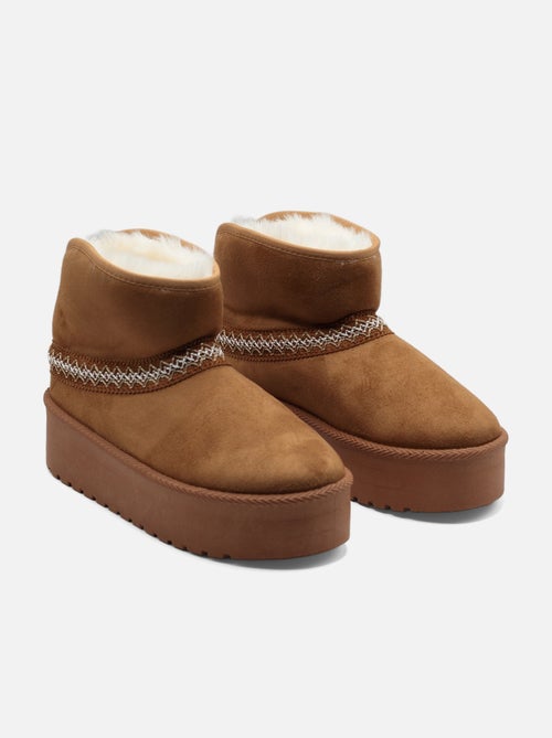 Bottines à plateforme - C M - Kiabi