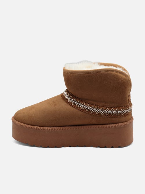 Bottines à plateforme - C M - Kiabi