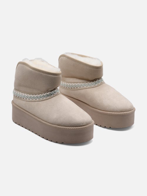 Bottines à plateforme - C M - Kiabi