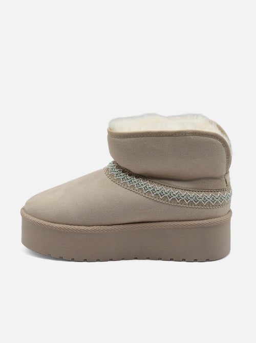 Bottines à plateforme - C M - Kiabi