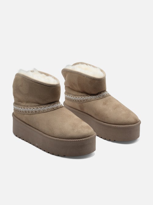 Bottines à plateforme - C M - Kiabi