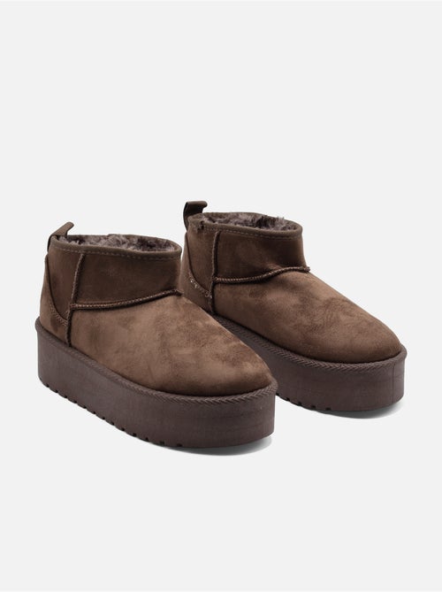 Bottines à plateforme - C M - Kiabi
