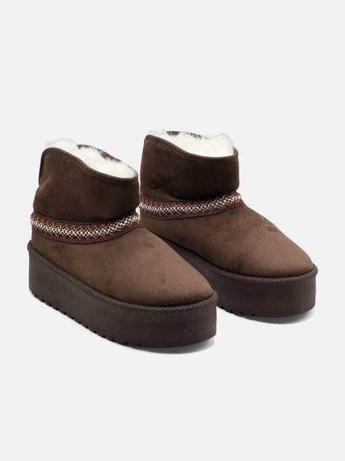 Bottines à plateforme - C M - Kiabi