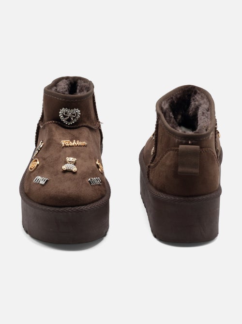 Bottines à plateforme - C M - Kiabi