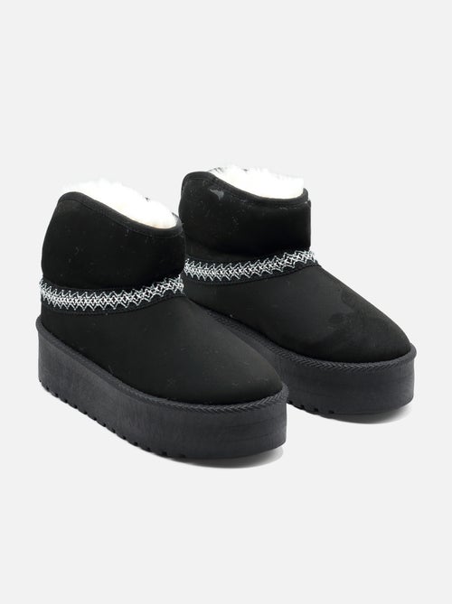 Bottines à plateforme - C M - Kiabi