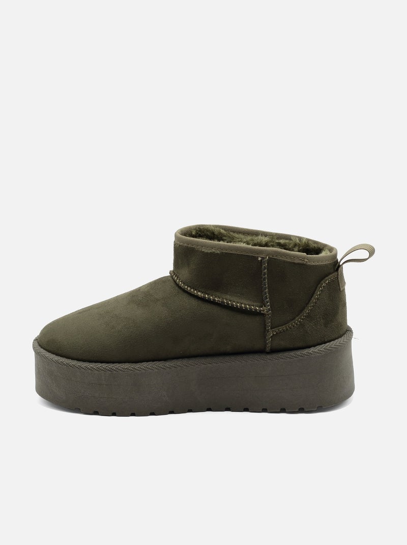 Bottines à plateforme - C M Vert - Kiabi