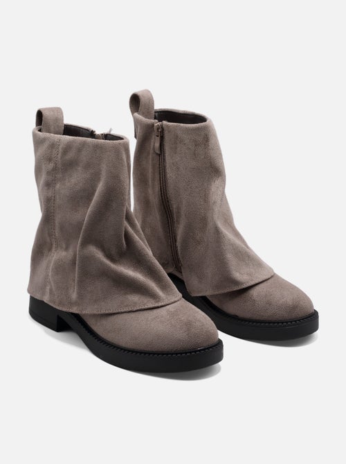 Bottines à revers - C M - Kiabi
