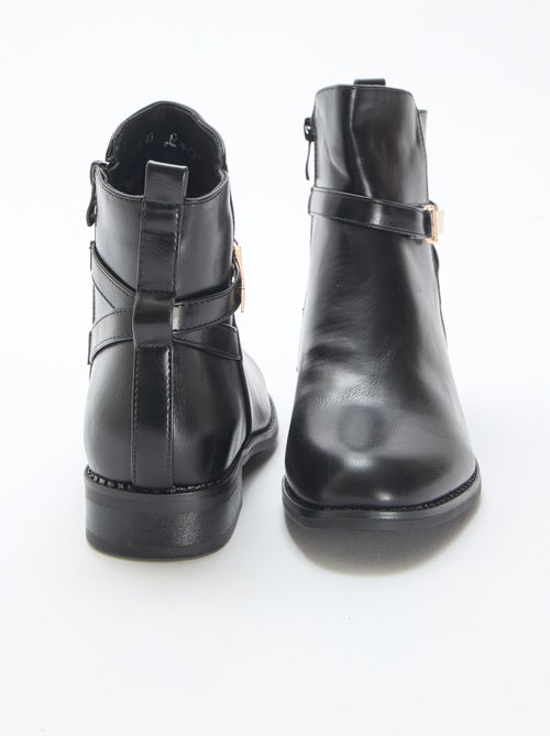 Bottines à sangle unie - Kiabi