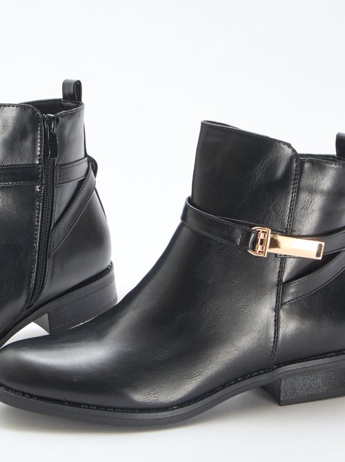 Bottines à sangle unie - Kiabi