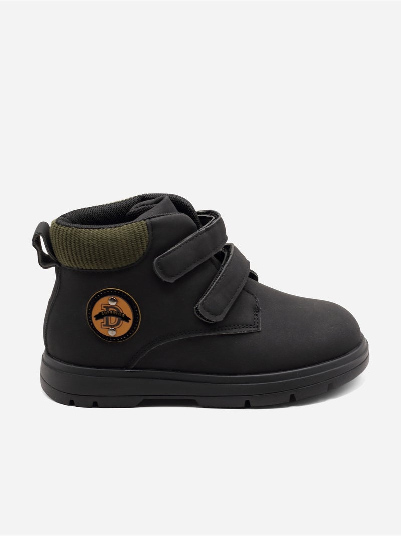Bottines à scratchs Noir - Kiabi