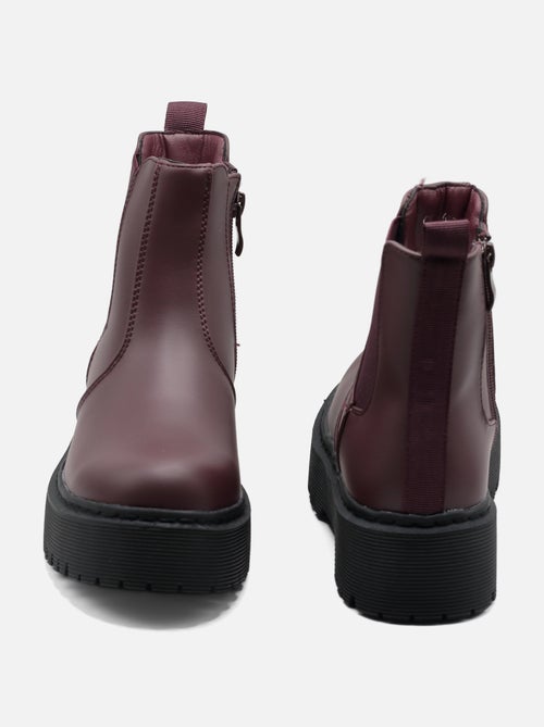 Bottines à semelles crantées - C M - Kiabi