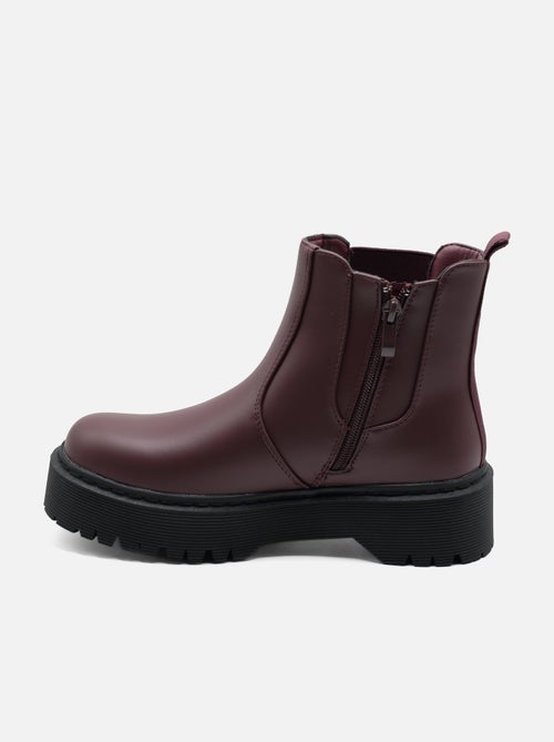 Bottines à semelles crantées - C M - Kiabi
