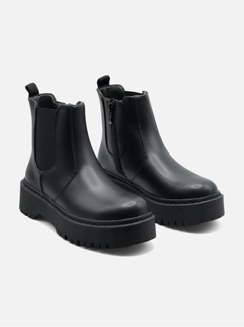 Bottines à semelles crantées - C M - Kiabi