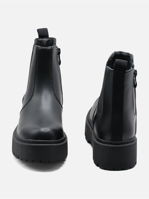 Bottines à semelles crantées - C M - Kiabi
