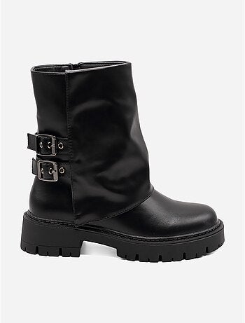 Bottines à semelles crantées