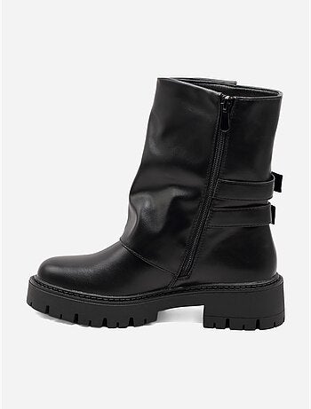 Bottines à semelles crantées