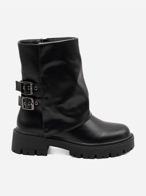 Bottines à semelles crantées - Kiabi