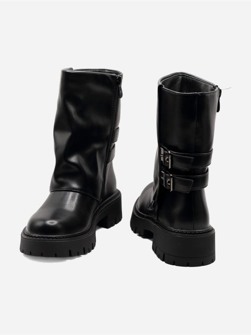 Bottines à semelles crantées - Kiabi