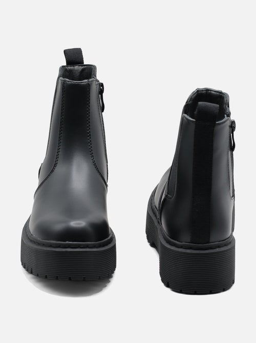 Bottines à semelles crantées - Kiabi