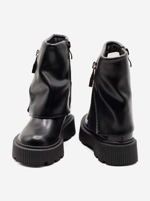 Bottines à semelles crantées - Kiabi