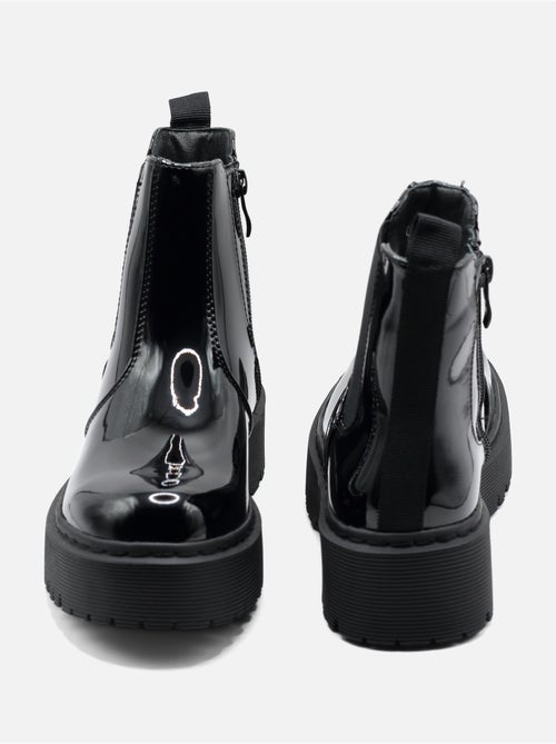 Bottines à semelles crantées - Kiabi