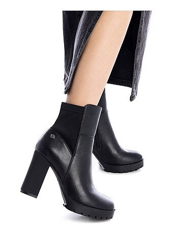Bottines à talon à fermeture éclair Xti