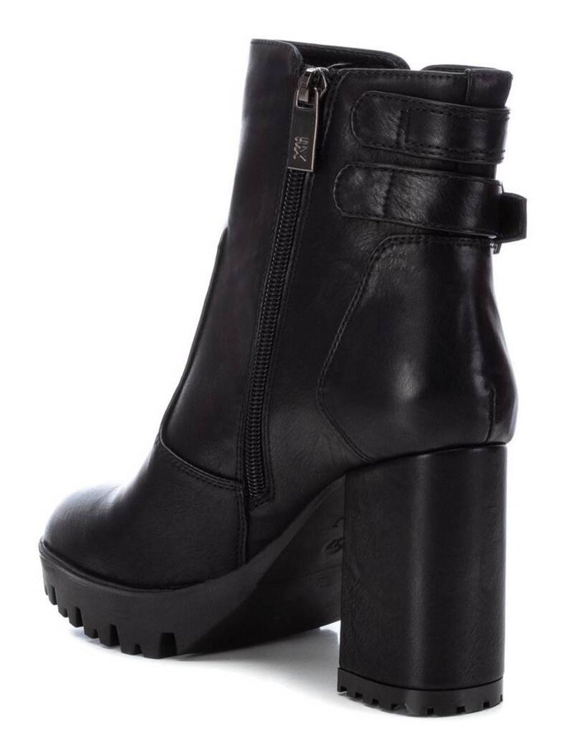 Bottines à talon à fermeture éclair Xti Noir - Kiabi
