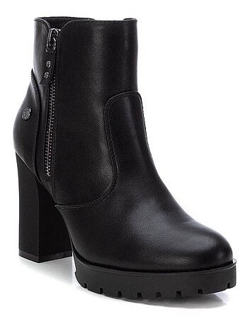 Bottines à talon à fermeture éclair Xti