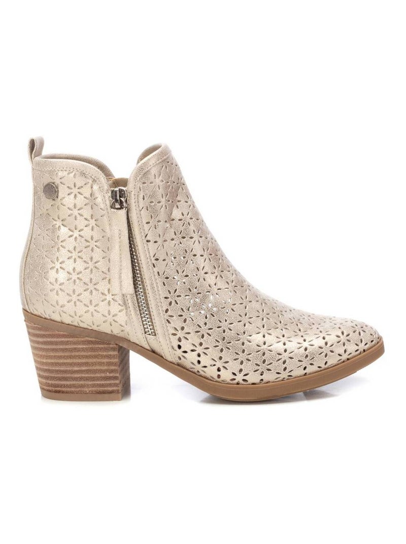Bottines à talon avec fermeture éclair Doré/or - Kiabi
