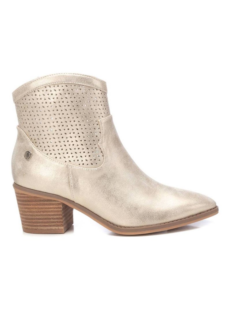 Bottines à talon avec fermeture éclair Doré/or - Kiabi