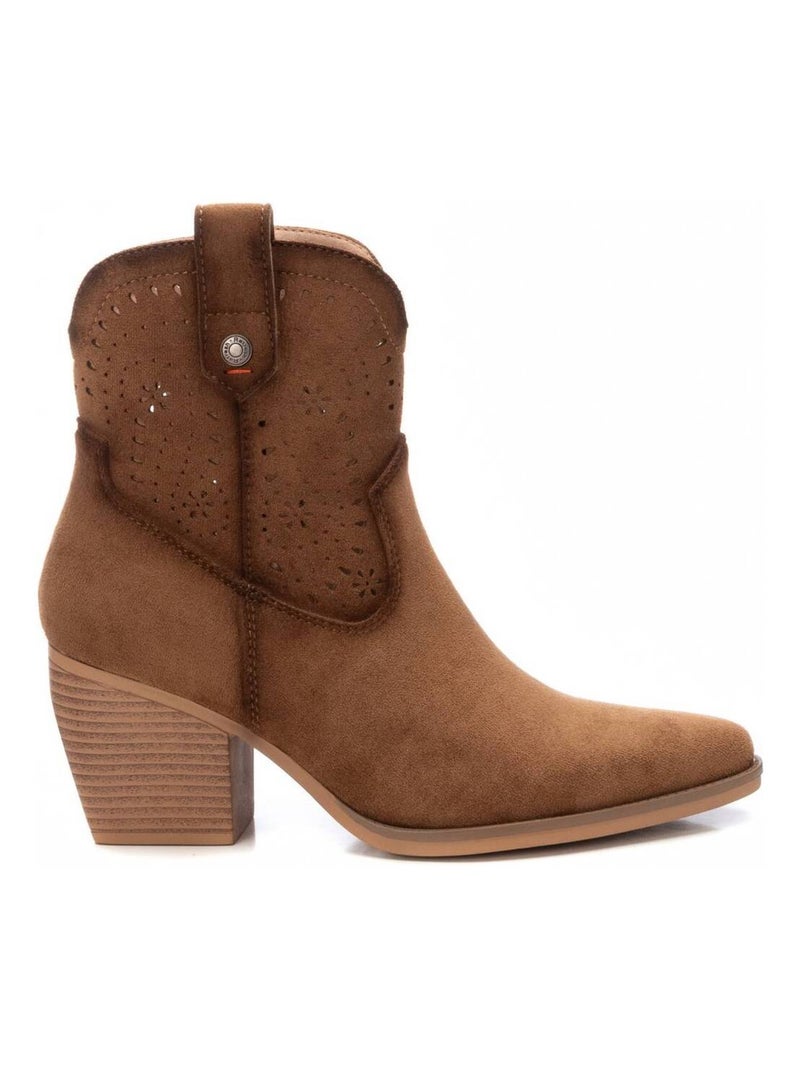 Bottines à talon avec fermeture éclair Taupe - Kiabi