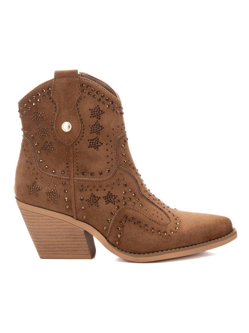 Bottines à talon avec fermeture éclair Taupe - Kiabi