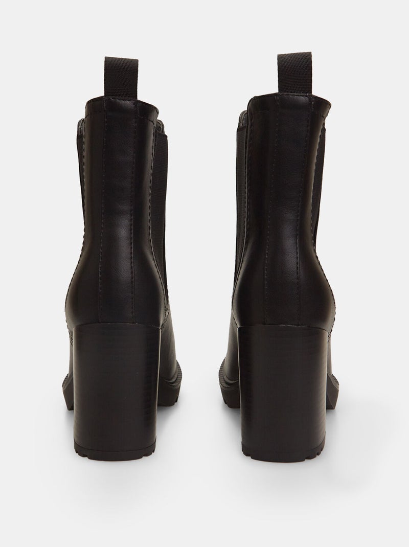 Bottines à talon BATA Noir - Kiabi