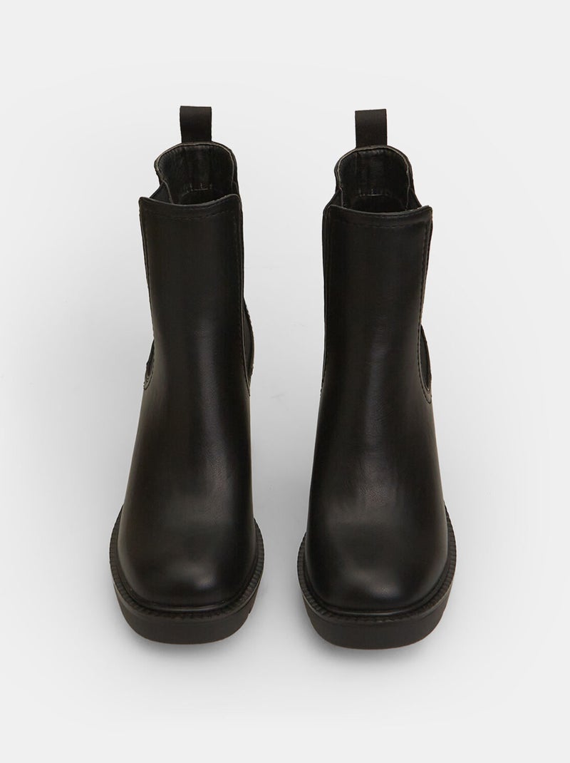 Bottines à talon BATA Noir - Kiabi