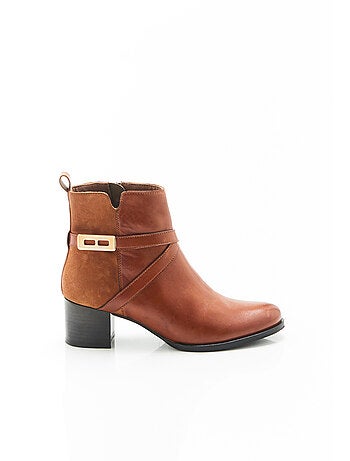 Bottines à talon bi-matières - Damart