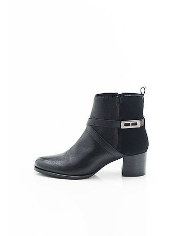 Bottines à talon bi-matières - Damart