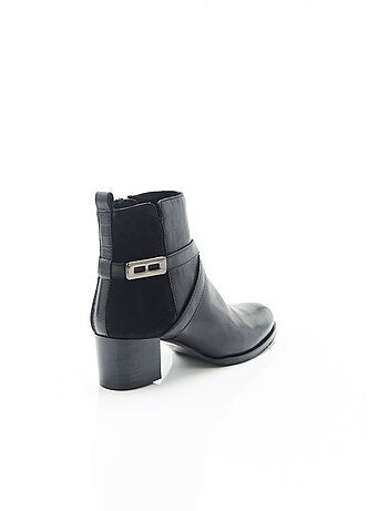 Bottines à talon bi-matières - Damart